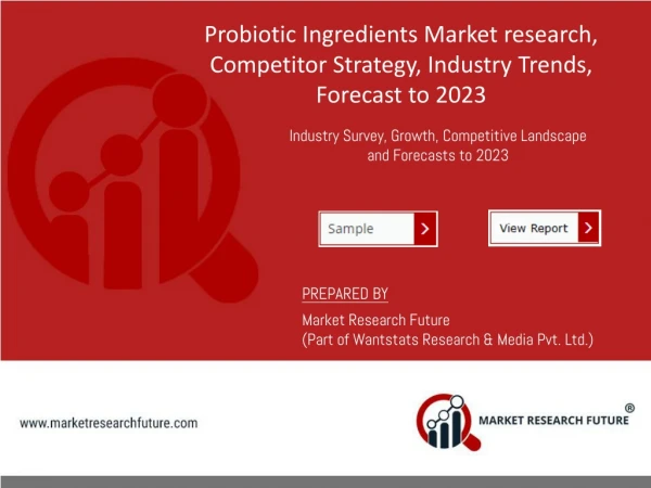 Probiotic Ingredients Market Size and Share 2023 Sales, Production, Consumption and Segmentation