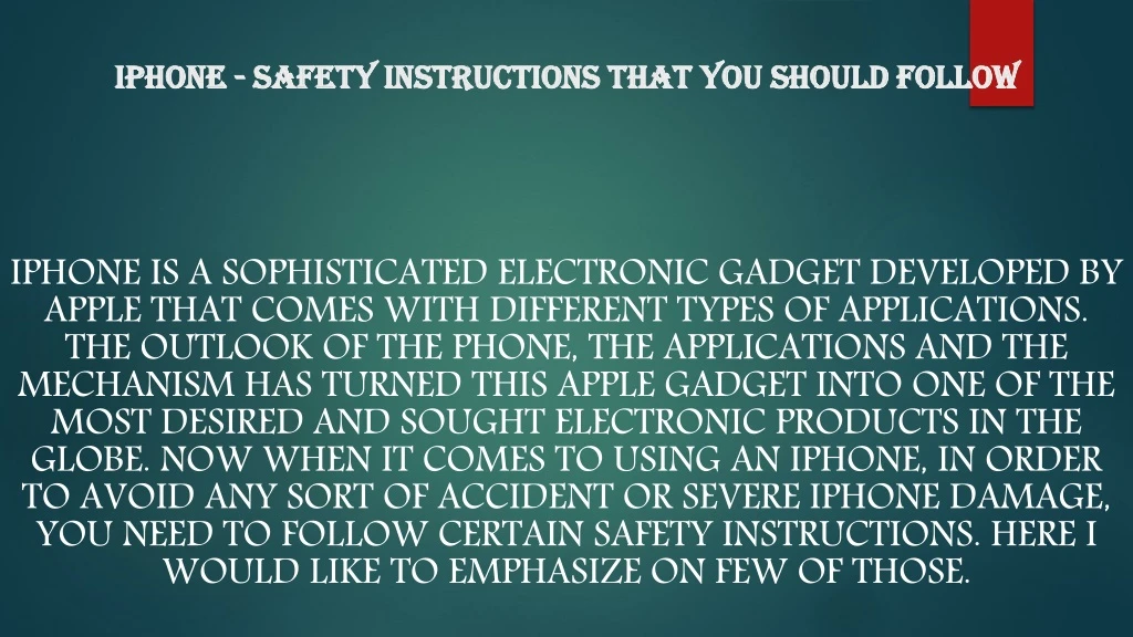 iphone safety instructions that you should follow