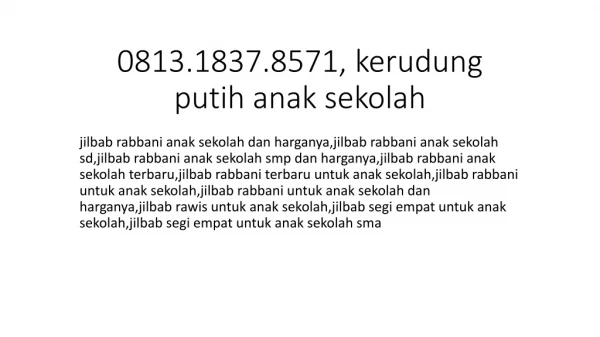 0813.1837.8571, koleksi kerudung rabbani anak sekolah