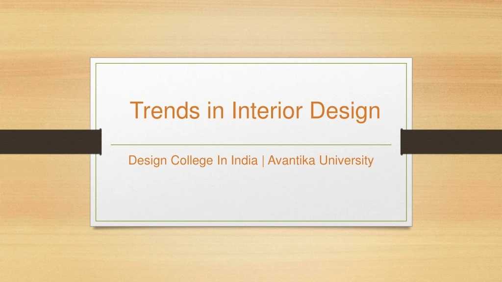 trends in interior design