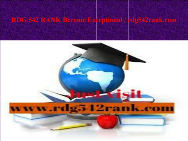 RDG 542 RANK Become Exceptional / rdg542rank.com