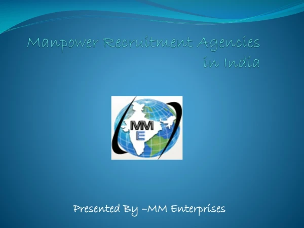 MM Enterprises Manpower Recruitment Agencies In India