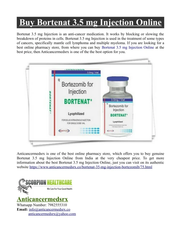 Buy Bortenat 3.5 mg Injection Online