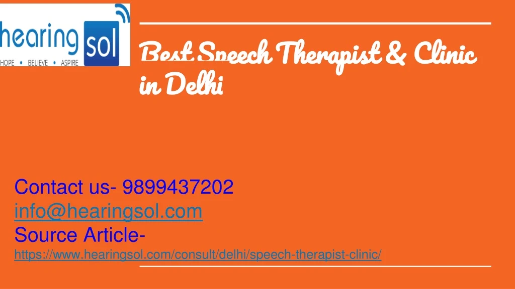 best speech therapist clinic in delhi