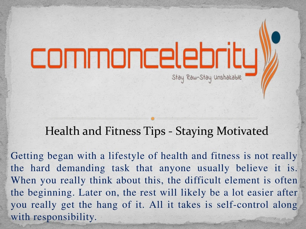 health and fitness tips staying motivated