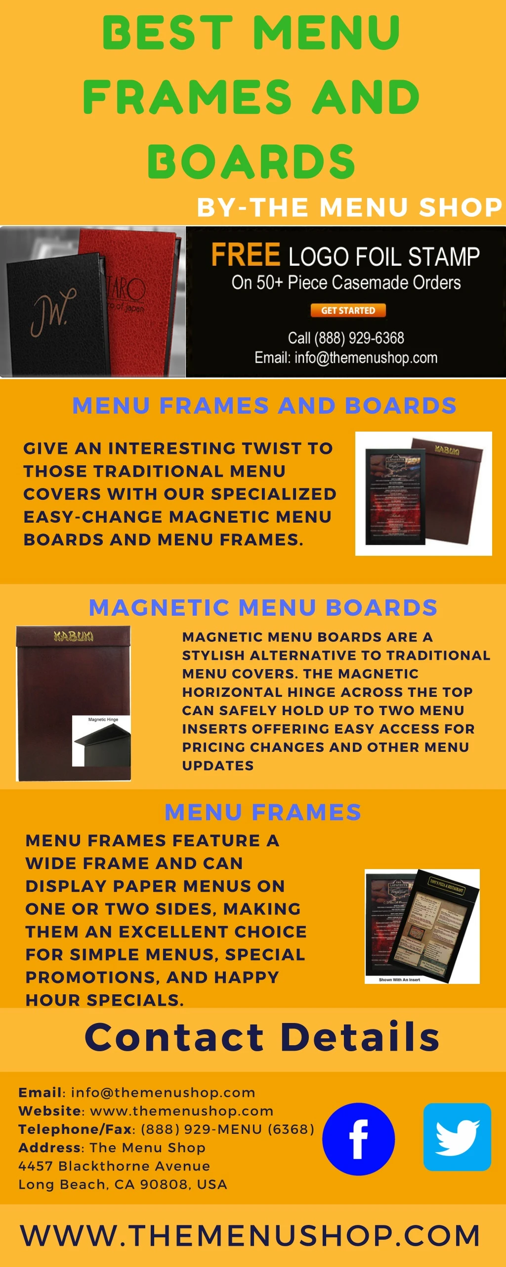 best menu frames and boards by the menu shop