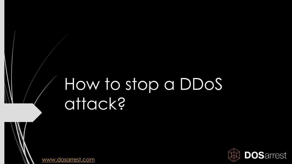 how to stop a ddos attack