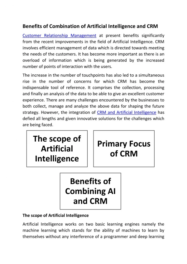 benefits of combination of artificial