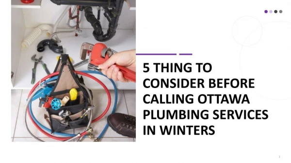 5 Thing to Consider Before Calling Ottawa Plumbing Services In Winters