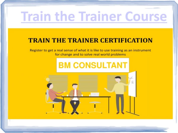 Train the trainer course thane