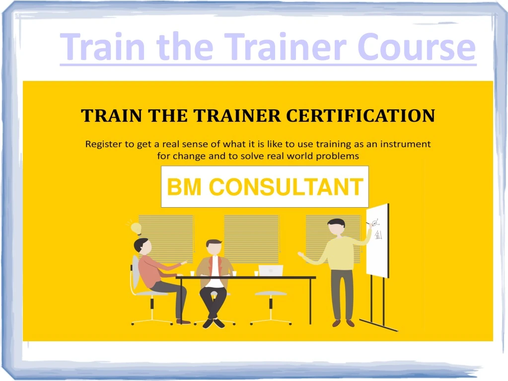 train the trainer course