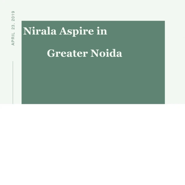 Nirala Aspire Greater Noida