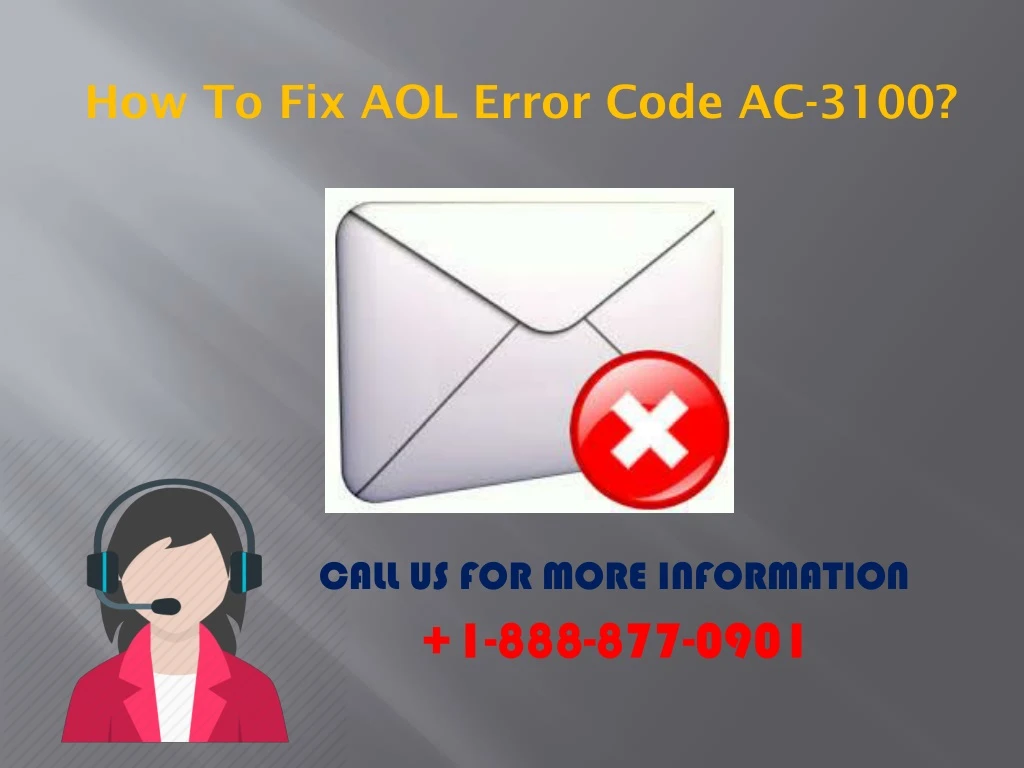 how to fix aol error code ac 3100