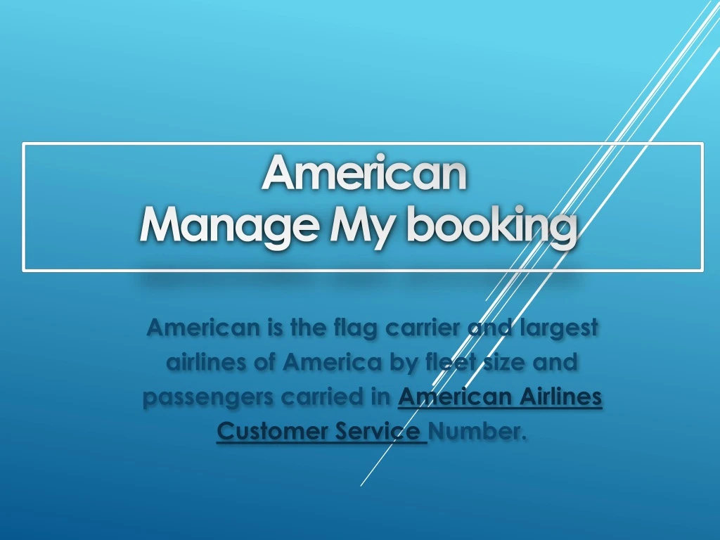 american manage my booking