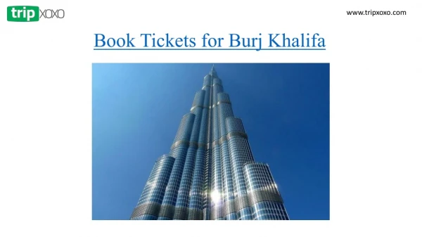 Book Tickets for Burj Khalifa