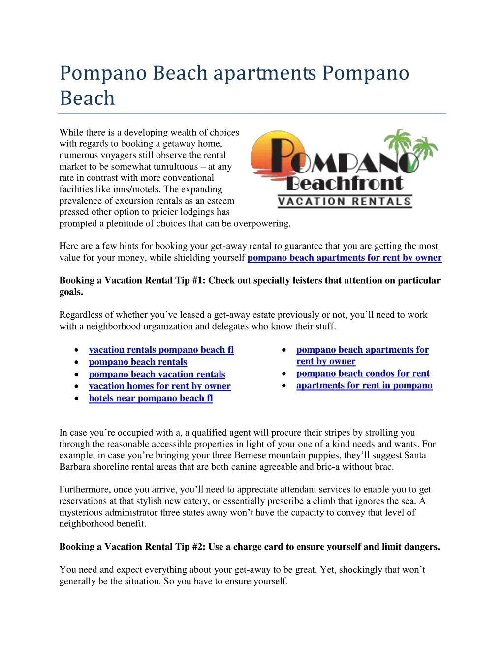 pompano beach apartments pompano beach