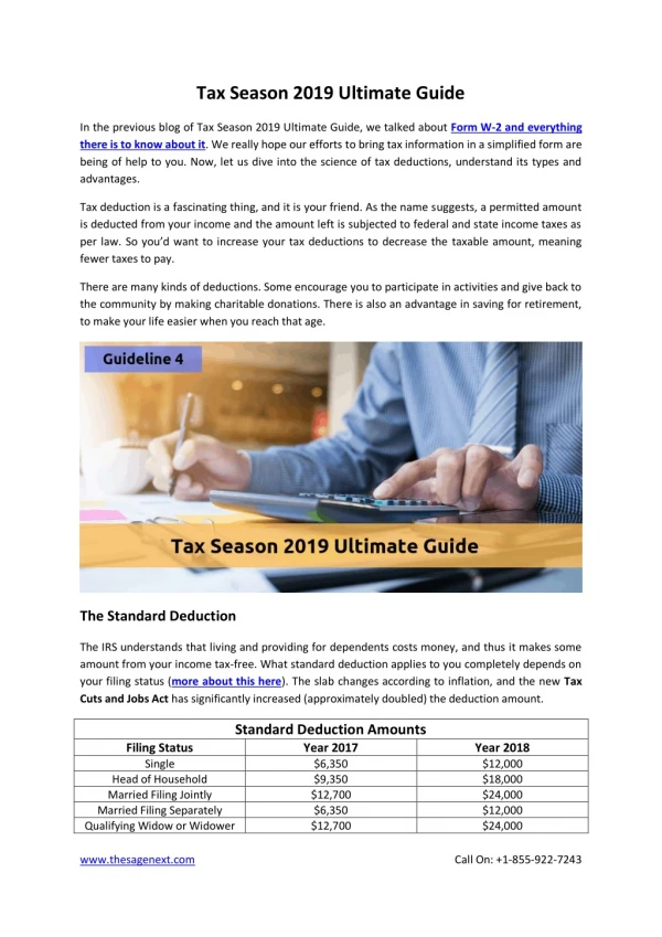 Tax Season 2019 Ultimate Guide