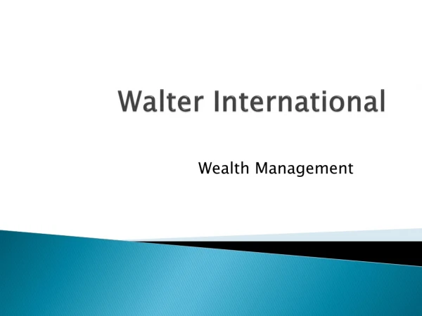 Financial Advisor Hongkong | Walter International