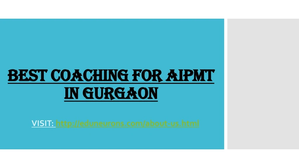 best coaching for aipmt in gurgaon