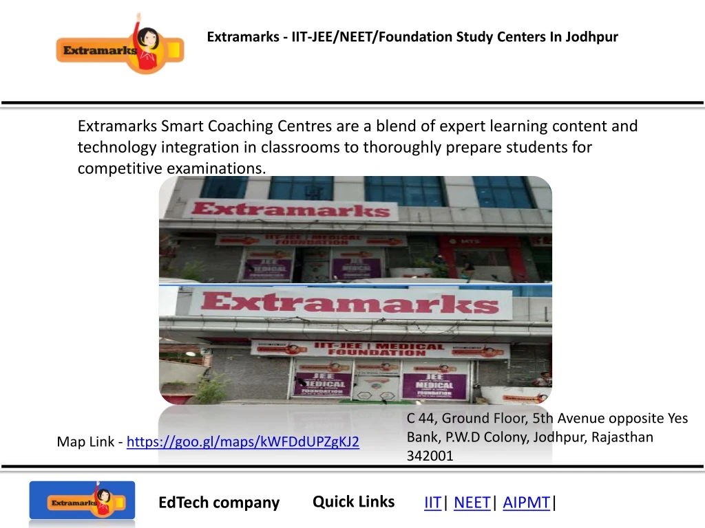 extramarks iit jee neet foundation study centers