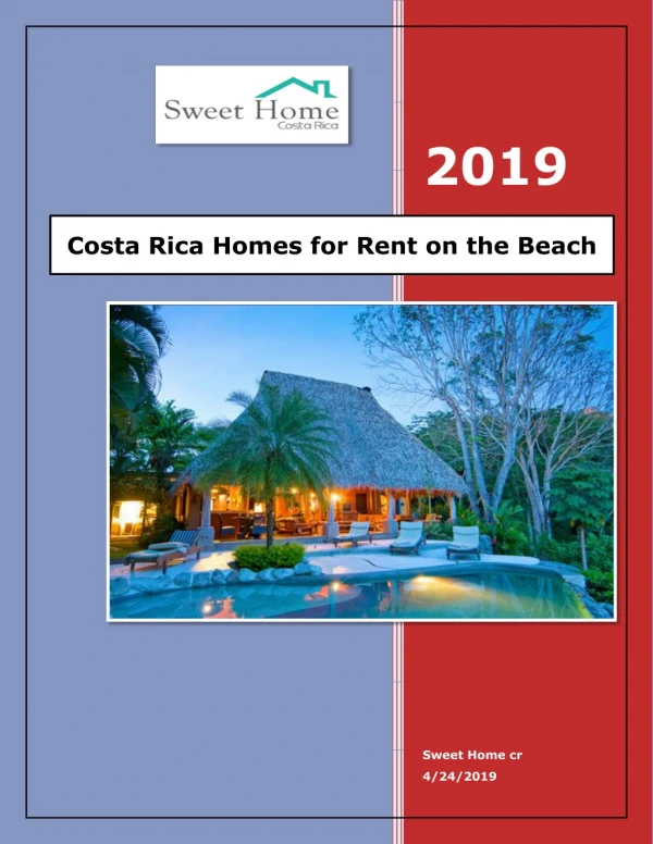 Costa Rica Homes for Rent on the Beach