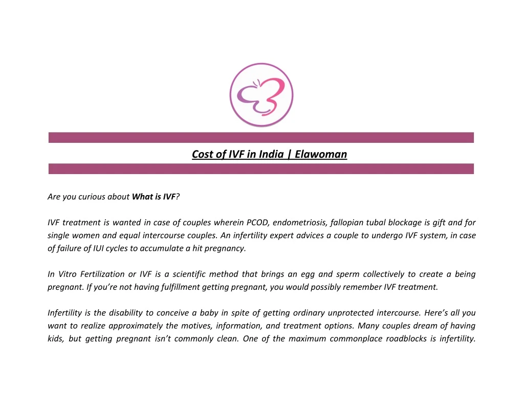 cost of ivf in india elawoman