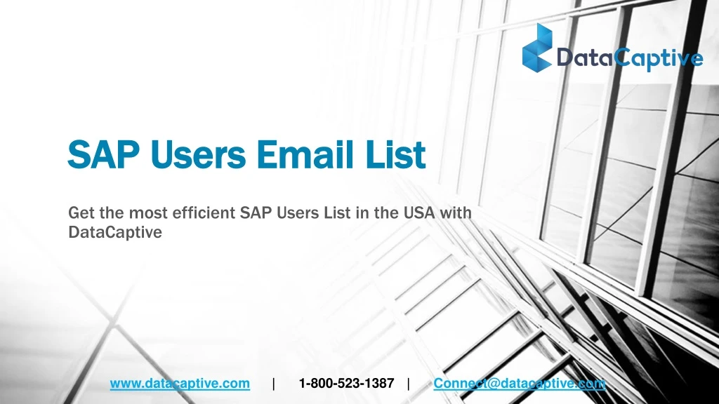 sap users email list