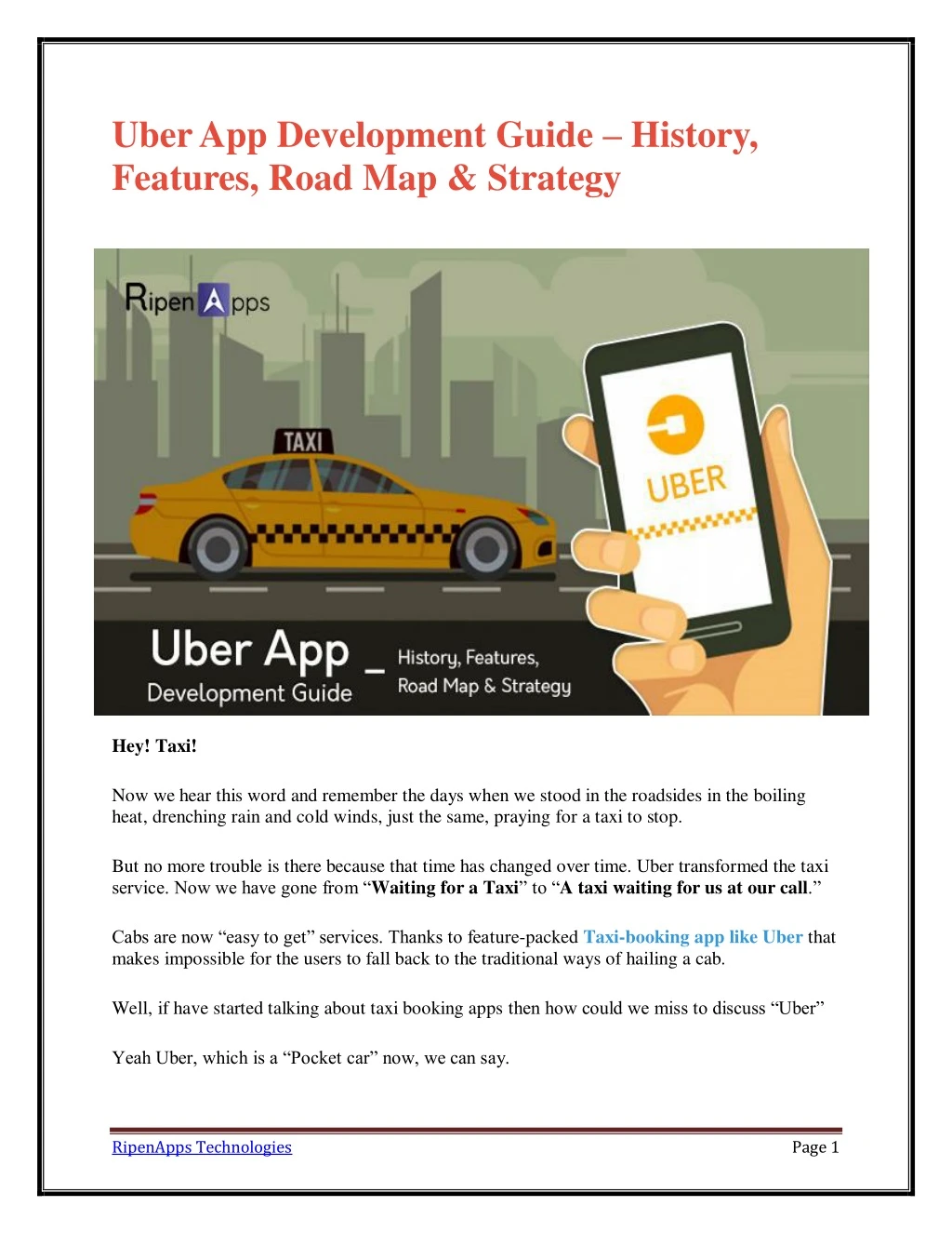 uber app development guide history features road