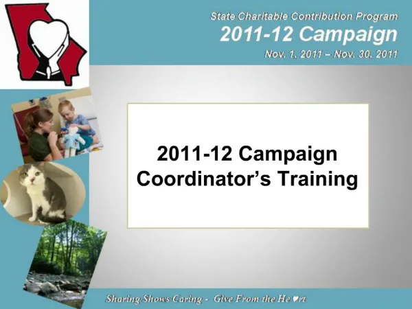 2011-12 Campaign Coordinator s Training