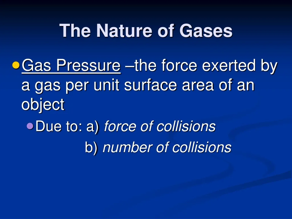 the nature of gases