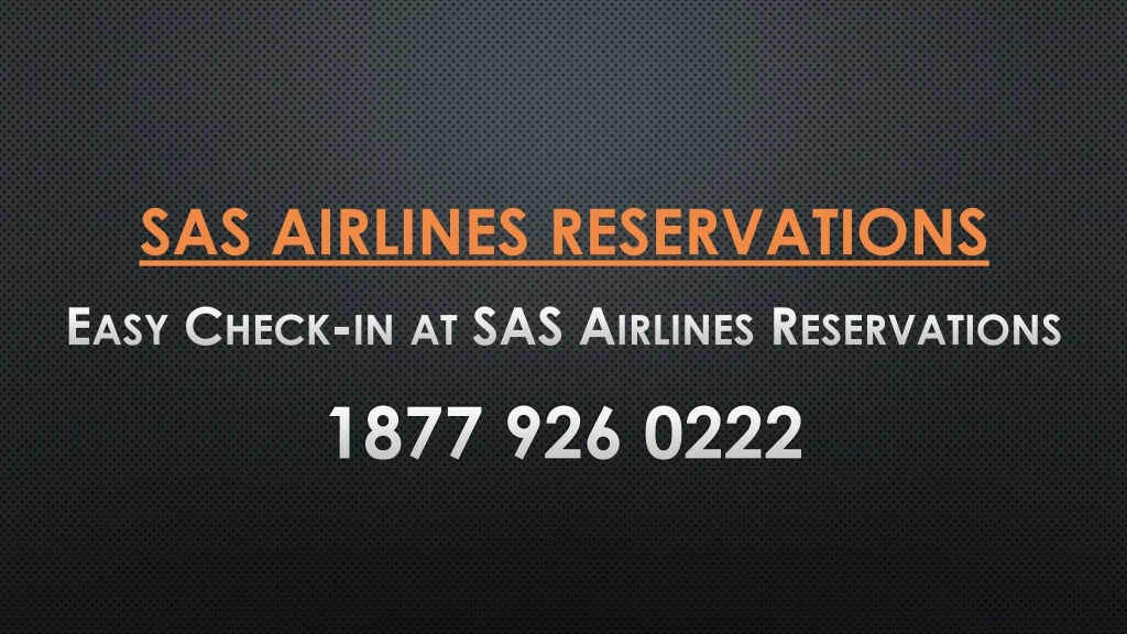 sas airlines reservations
