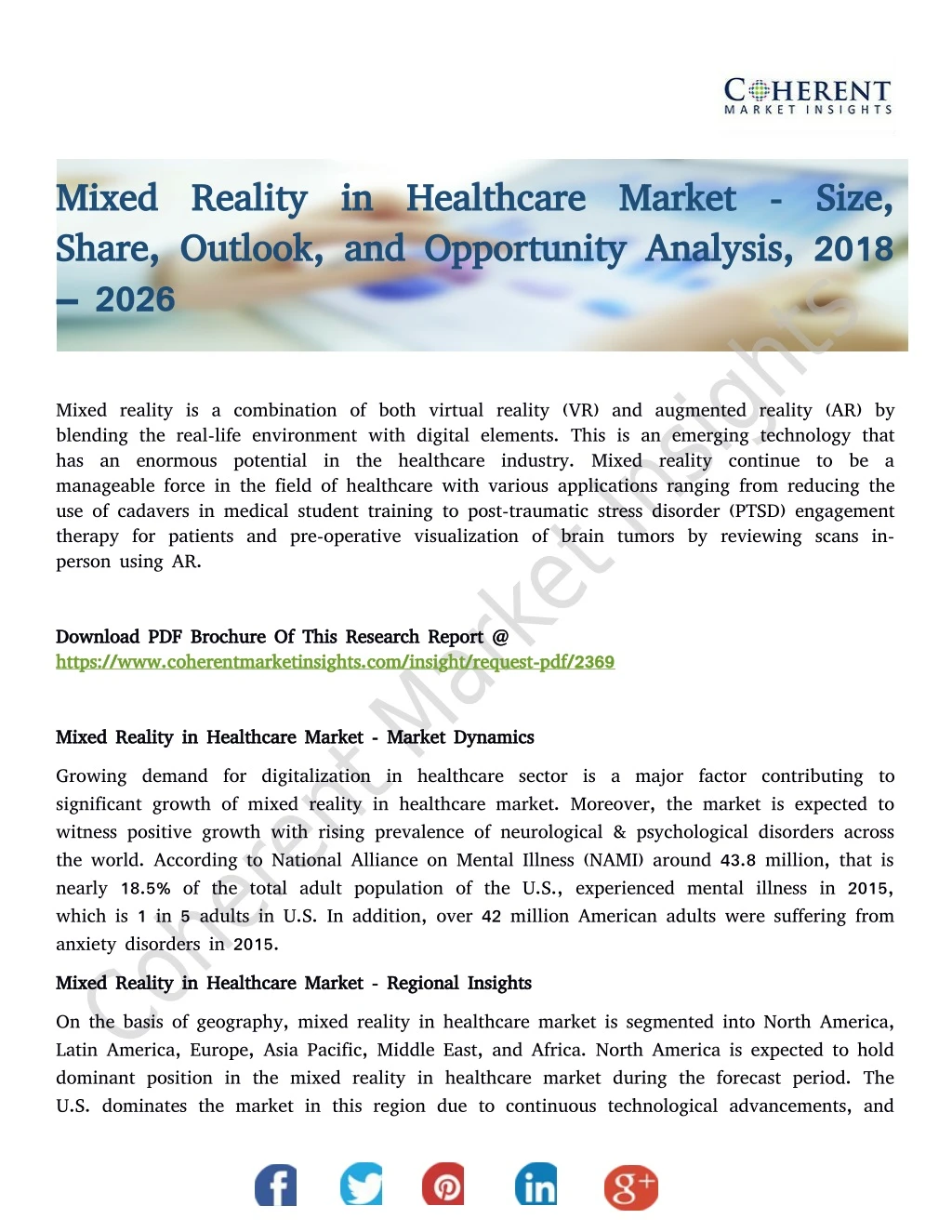 mixed reality in healthcare market size mixed