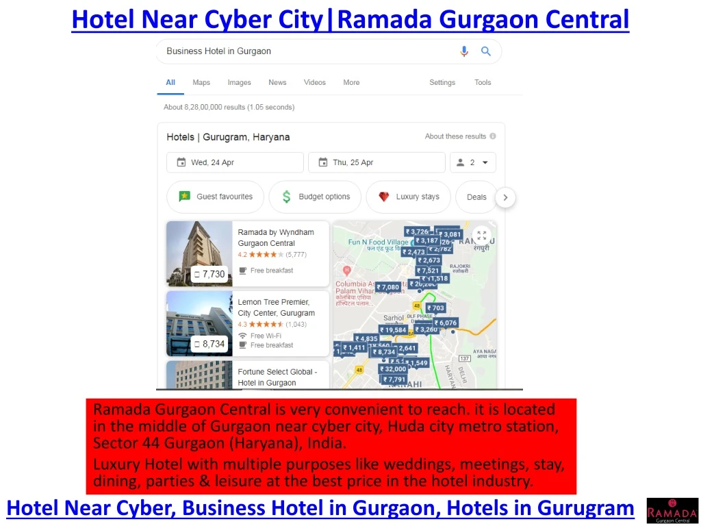 hotel near cyber city ramada gurgaon central