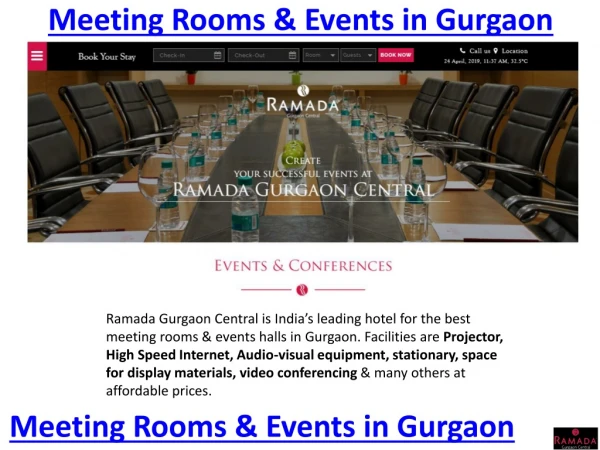 Meeting Rooms & Events in Gurgaon