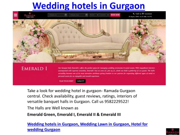 Wedding Hotel in Gurgaon