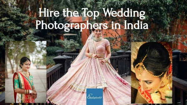 Hire the Best Wedding Photographers in Kolkata