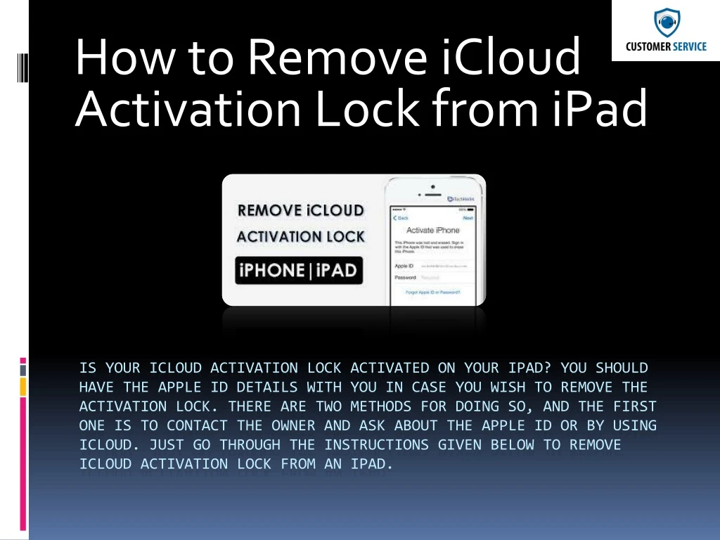 how to remove icloud activation lock from ipad