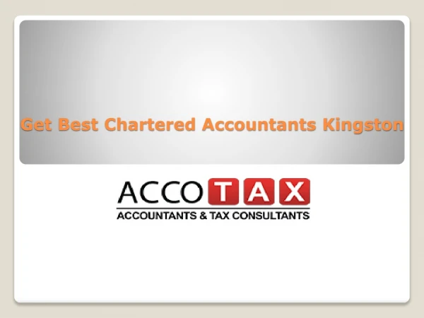 Get Best Chartered Accountants Kingston - Accotax
