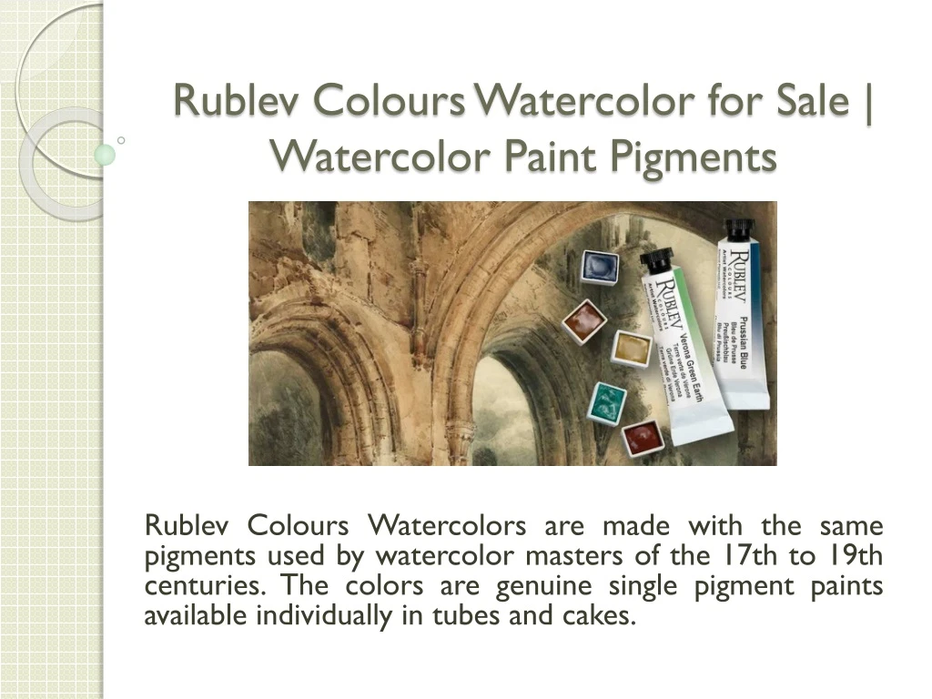 rublev colours watercolor for sale watercolor paint pigments