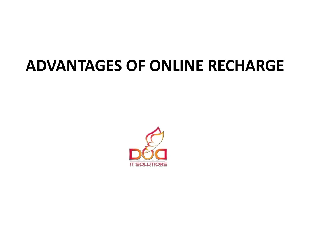advantages of online recharge