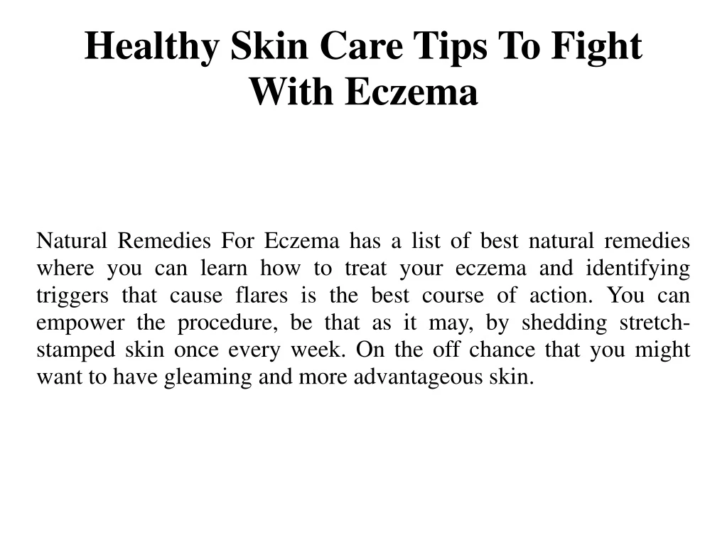 healthy skin care tips to fight with eczema