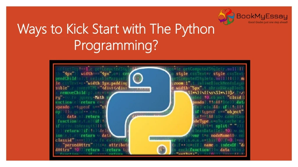 ways to kick start with the python programming