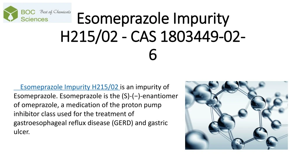 esomeprazole impurity h215 02 cas 1803449 02 6
