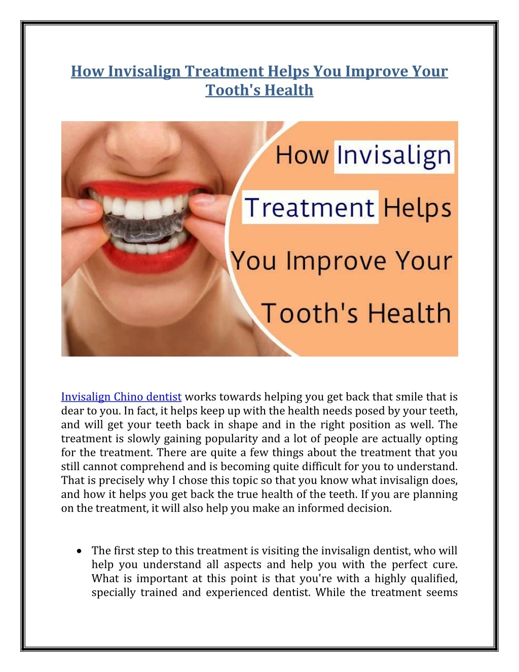 how invisalign treatment helps you improve your
