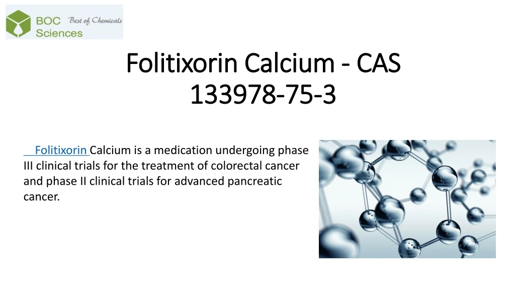 folitixorin calcium cas 133978 75 3