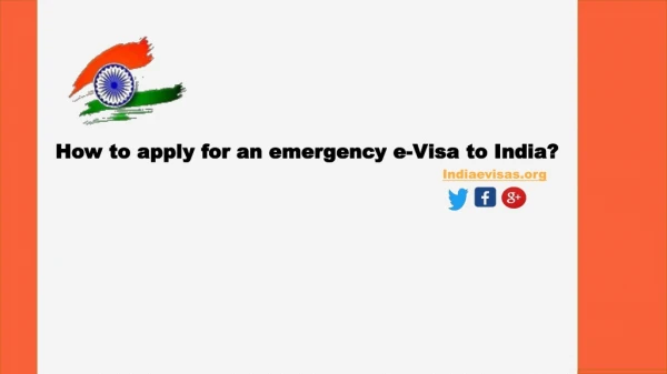 Emergency Visa to India