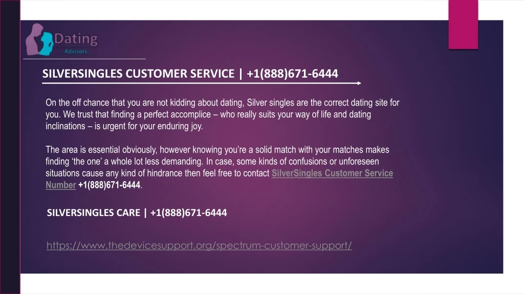 silversingles customer service 1 888 671 6444