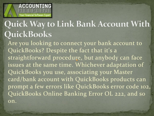 Easy Way to Connect Bank Account to QuickBooks Desktop