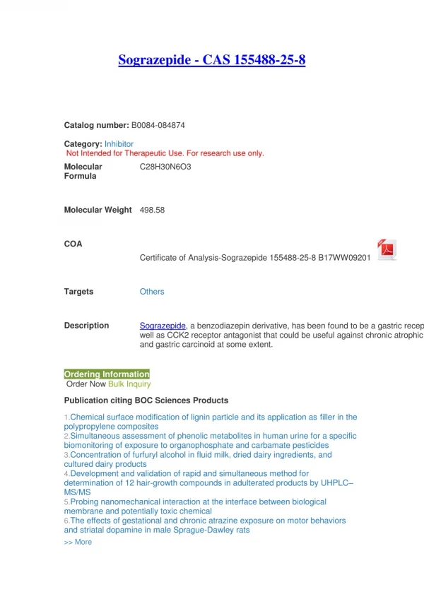 sograzepide cas 155488 25 8