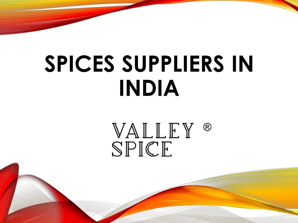 spices suppliers in india